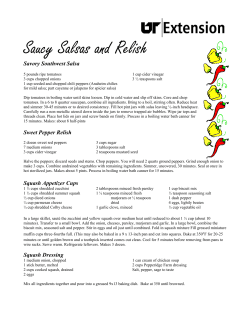 Saucy Salsas and Relish