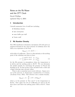 Rb maser notes