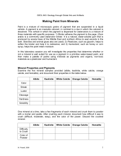 Making Paint from Minerals