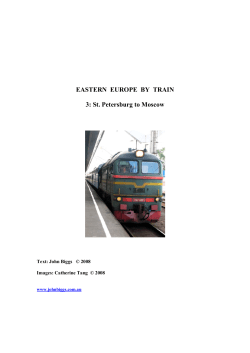St. Petersburg to Moscow