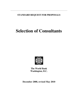 Selection of Consultants