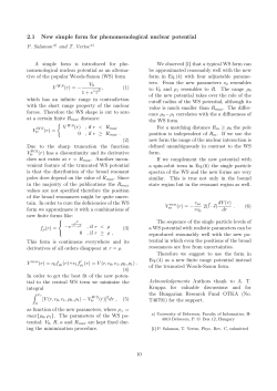 2.1 New simple form for phenomenological nuclear potential