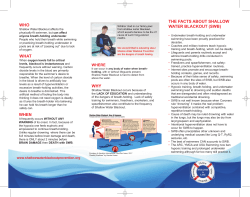 THE FACTS ABOUT SHALLOW WATER BLACKOUT (SWB) WHO