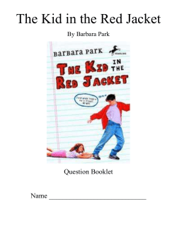 4th grade Chat n Chew questions The Kid in the Red Jacket