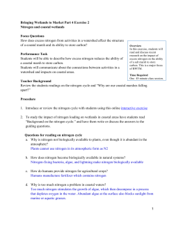 Nitrogen and coastal wetlands - Waquoit Bay National Estuarine