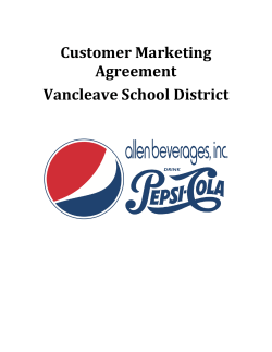 Customer Marketing Agreement Vancleave School District