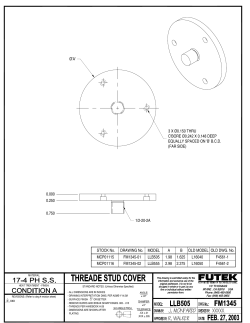 1/2-20-2A &Oslash;`A` 3 X &Oslash;0.150 THRU C`BORE &Oslash;0.242 X 0.148