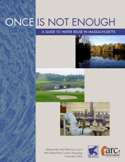 Once is not Enough: A Guide to Water Reuse in Massachusetts