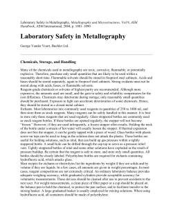 Laboratory Safety in Metallography