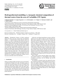 Hydrogeothermal modelling vs. inorganic chemical composition of