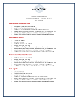 Directions - Columbia Conference Center