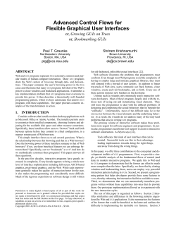 Advanced Control Flows for Flexible Graphical User