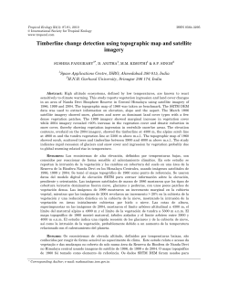 Timberline change detection using topographic map and satellite