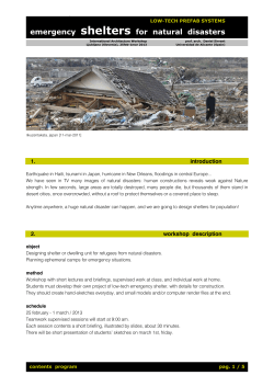 emergency shelters for natural disasters