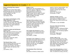 Suggested Mysteries for Grades 1 - 3