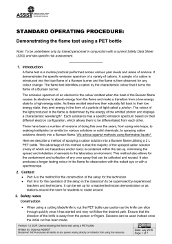 STANDARD OPERATING PROCEDURE: