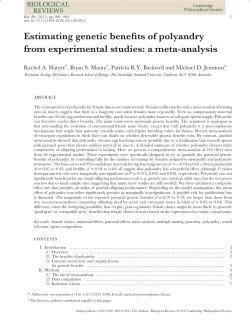 Estimating genetic benefits of polyandry from experimental