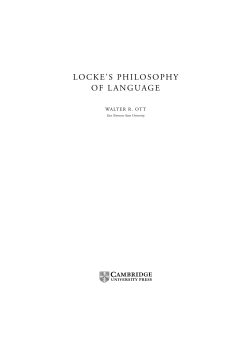 locke`s philosophy of language - Assets