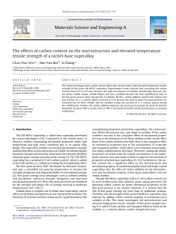 The effects of carbon content on the microstructure and elevated