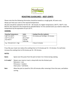 roasting guidelines &ndash; beef joints