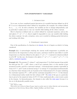 Non-independent Variables