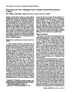 Manipulation and Flow of BiologicalFluids in
