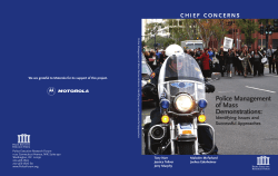 Police Management of Mass Demonstrations