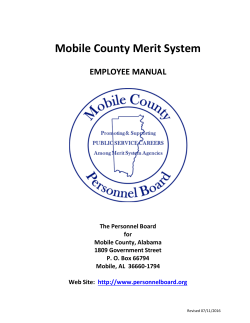 Mobile County Merit System - Mobile County Personnel Board