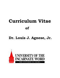 Curriculum Vitae - Texas Health and Science University