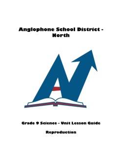 Grade 9 - Reproduction Lesson Guide