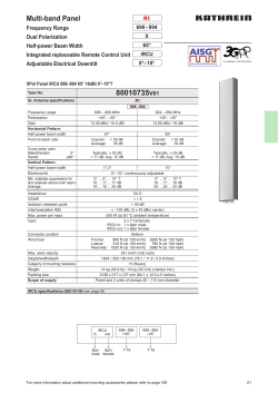 80010735V01 Multi-band Panel