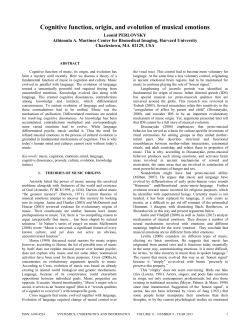Cognitive function, origin, and evolution of musical emotions