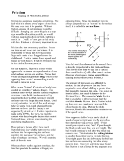 Friction Force and Drag Worksheet