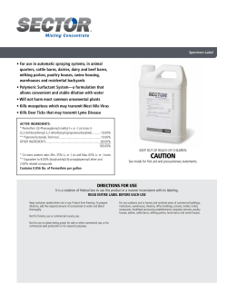 Sector Misting Concentrate Label