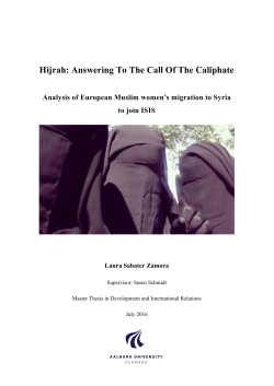 Hijrah: Answering To The Call Of The Caliphate