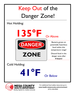 Danger Zones for Food - Mesa County Public Health