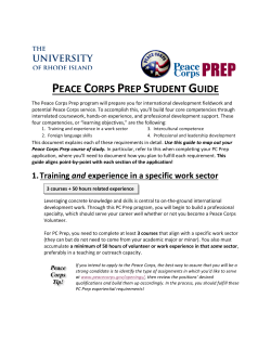 PEACE CORPS PREP STUDENT GUIDE