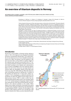 An overview of titanium deposits in Norway
