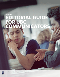 editorial guide for ubc communicators