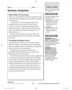 Summary: Ecosystems
