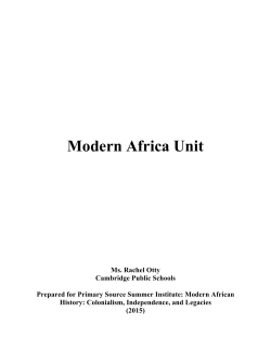 Modern Africa Unit - Boston University
