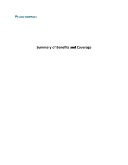 Summary of Benefits and Coverage