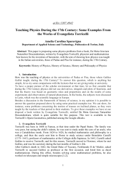 Teaching Physics During the 17th Century: Some