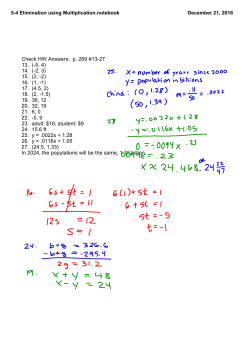 5-4 Elimination using Multiplication.notebook