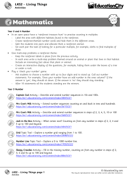 LKS2 &ndash; Living Things