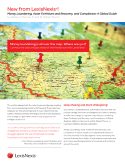 Money Laundering, Asset Forfeiture and Recovery, and