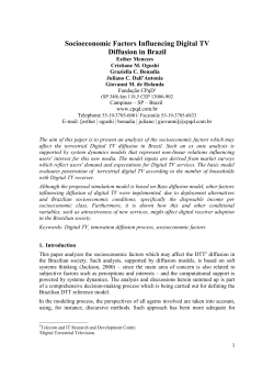 User Factors Influencing Digital TV Market Diffusion in Brazil: