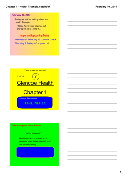 Chapter 1 &ndash; Health Triangle Notes
