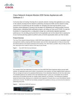 Cisco Network Analysis Module 2200 Series Appliances with