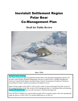 ISR Polar Bear Co-management Plan
